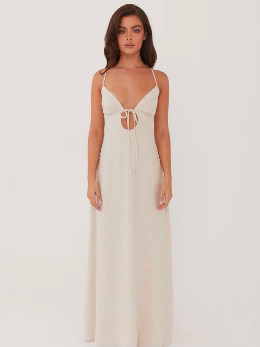 Peppermayo Flora Tie-Front Maxi Dress - Picture 2 of 6